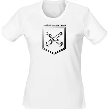 Dámské tričko Dámské funkční tričko 13. dělostřelecký pluk - bílá