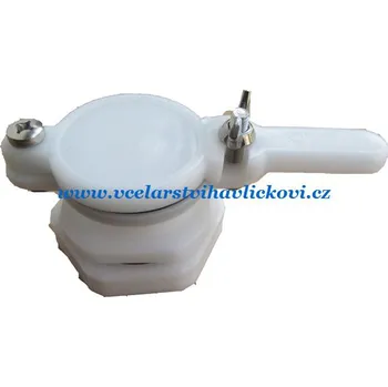 Plastový kohout bílý (střihový) (Potřeby na stáčení medu)