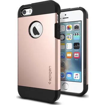 Pouzdro na mobilní telefon Spigen Kryt pro Apple iPhone 5 / 5S / SE Tough Armor Rose Gold