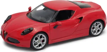 autíčko Welly Alfa 4C 1:24 červená