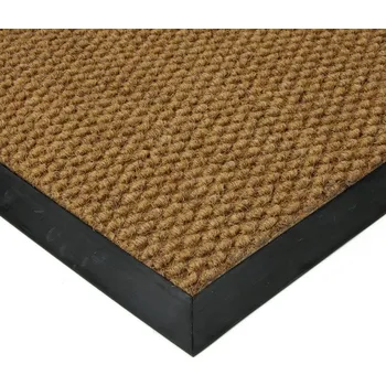 Rohožka Béžová textilní zátěžová vstupní rohož FLOMA Fiona - délka 60 cm, šířka 80 cm, výška 1,1 cm