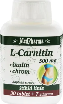 MedPharma L-Carnitin 500 mg + Inulin + Chrom 37 tbl.