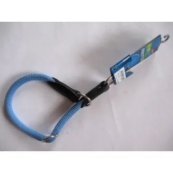 Obojek pro psa Trixie Nylonový stahovací obojek Freestyle s koženými spoji Barva: Černá, Velikost obojku: M-L 55 cm- ø 10 mm