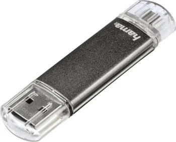 USB flash disk Hama Laeta Twin 16 GB šedý