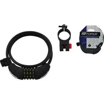 Zámek na kolo Zámek Force 120cm/8mm 4kód + držák