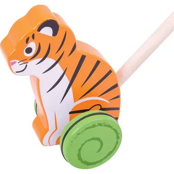Bigjigs Toys Dřevěný jezdík, tygr