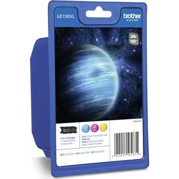 Zásobníky - Multi Pack Brother č.1280 - LC-1280XLRBWBP (Azurové, purpurové, žluté)