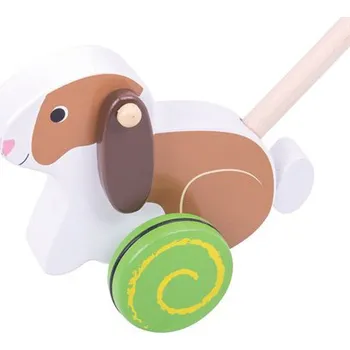 Bigjigs Toys Dřevěný jezdík, králíček