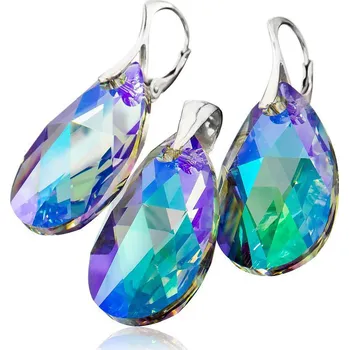 Souprava šperků Stříbrná souprava Pear Paradise Shine (Dámská stříbrná souprava šperků)