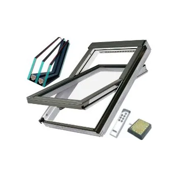 Okno Oplastované dřevěné ELECTRIC s trojskly FAKRO FTU-V U5 Z-Wave rozměr: 55x78 cm