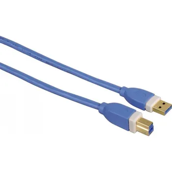 Datový kabel Hama USB 3.0 kabel typ A-B, 1,8 m, modrý