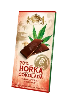 Čokoláda Carla Hořká čokoláda 70% s konopnými semínky 80 g