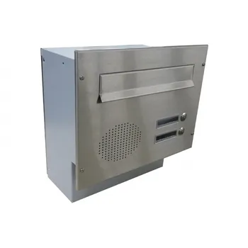 Poštovní schránka DOLS F-04 + čelní deska 2x zvonek + příprava pro HM Urmet nerez