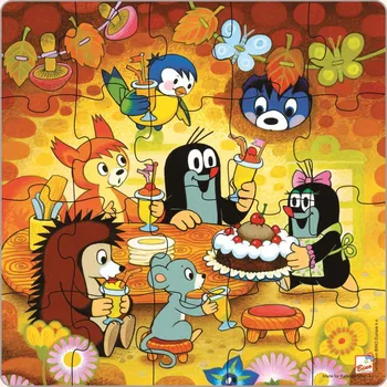 Puzzle Bino Krtečková a dort 20 dílků
