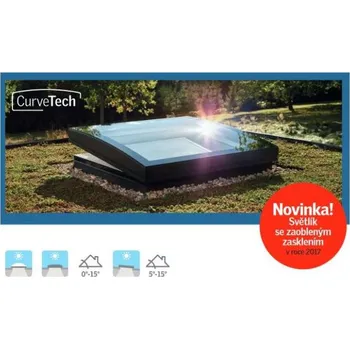 Zaoblené zasklení ke světlíku Velux ISD 1093 Rozměr: 90x90 cm