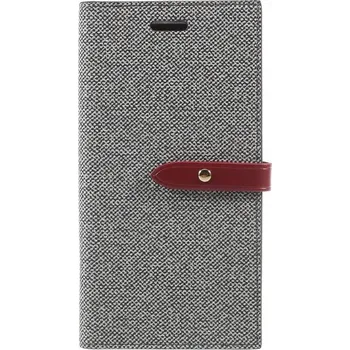 Pouzdro na mobilní telefon Mercury Pouzdro / kryt pro iPhone XS / X - Mercury, Milano Diary GREY/WINE