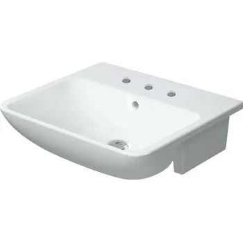 Umyvadlo Duravit D-Code 550 x 440 mm s přepadem bílé