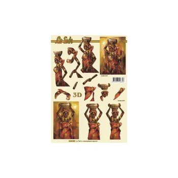 Příslušenství k 3D tiskárně 3D papíry pro vystřihování- Afrika 3