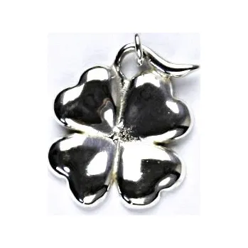 Přívěsek Stříbrný přívěsek čtyřlístek, přívěsek ze stříbra, P 226