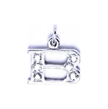 Přívěsek Stříbrný přívěšek se zirkony B, P 1106