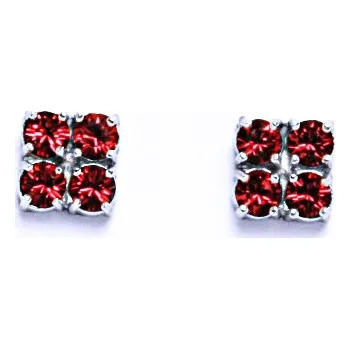 Náušnice Náušnice stříbrné s krystaly Swarovski Indian Pink, NŠ 1324