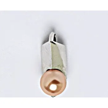 Přívěsek Stříbený přívěšek s umělou lososovou perlou 6 mm, P 1213