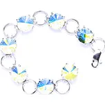 Stříbrný náramek s krystaly Swarovski Rivoli (AB Crystal)R 1188