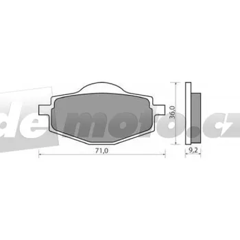 Brzdová destička Yamaha XT 600 E 1995-2003 brzdové destičky zadní NHC CU-1