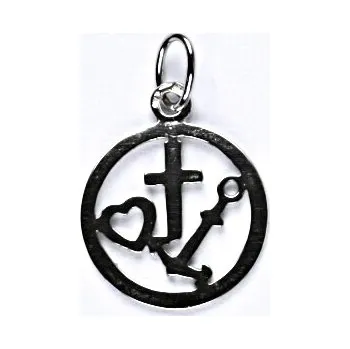 Přívěsek Stříbrný přívěsek "láska, víra, přátelství" - P 241