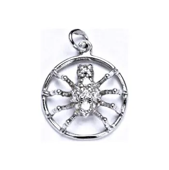 Přívěsek Stříbrný přívěšek se zirkony pavouk, P 1421