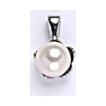 Přívěsek Přívěšek Swarovski perly rosaline 8 mm, stříbrný šperk P 1351