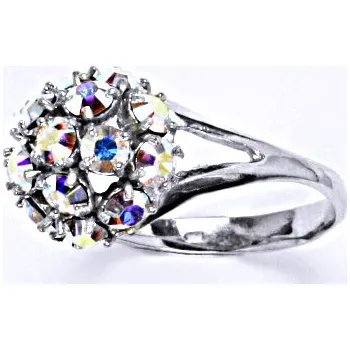Prsten Prsten stříbrný s krystalem Swarovski AB krystal,šperk T 1337