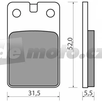 Brzdová destička Beta TR 125 1986-1987 brzdové destičky přední NHC AM-300