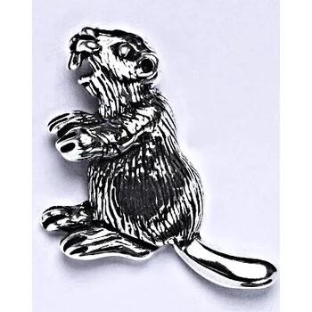 Přívěsek Stříbrný přívěsek s patinou, bobr, přívěsek ze stříbra, P 114