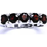 Stříbrný prsten s granátem, prsten ze stříbra VR 105