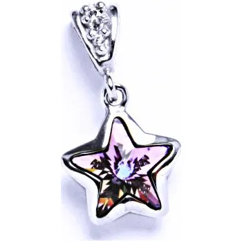 Přívěsek Stříbrný přívěsek , Swarovski krystal hvězda vitrail light - P 1325/2 (Swarovski krystal hvězda)