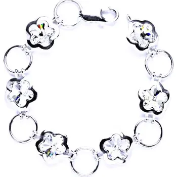 Náramek Stříbrný náramek s krystaly Swarovski krystal, R 1296