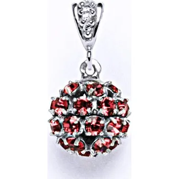 Přívěsek Koule se Swarovski krystalem indian pink přívěsek stříbrný P 1344/2