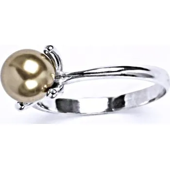Prsten Stříbrný prsten se Swarovski perlou bronze, T 1400