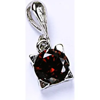 Přívěsek Stříbrný přívěšek, zirkon, šperky se zirkony, přívěsek ze stříbra, P 1269/22