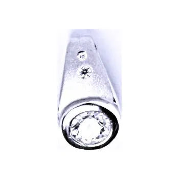 Šperk Stříbrý přívěsek s čirým zirkone, pískovaný, P 1160