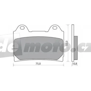 Brzdová destička Yamaha XVZ 1300 1996-2001 brzdové destičky zadní NHC CU-1
