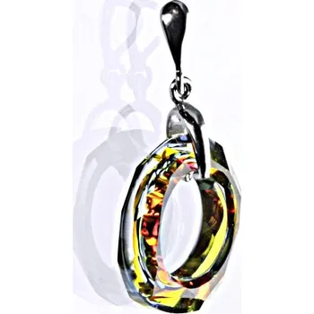 Přívěsek Stříbrný přívěšek se Swarovski krystalem volcano 20 mm, P 1313