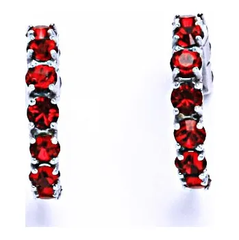 Náušnice Náušnice stříbrné s krystaly Swarovski Light Siam, šperky, NŠ 1340