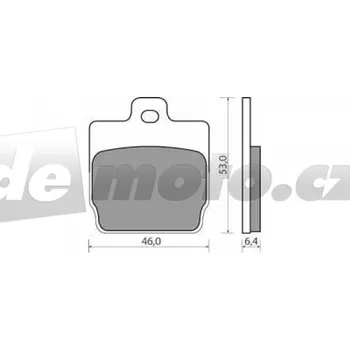 Brzdová destička Yamaha EW 50 Slider 2000-2005 brzdové destičky přední NHC AM-300