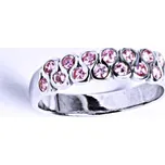 Stříbrný prsten se syntetickým zirkonem (růžový zirkon) VR 83