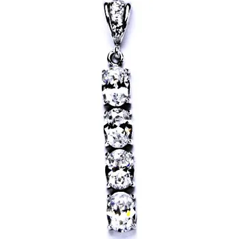 Přívěsek Stříbrný šperk, přívěšek s bílým zirkonem P 1233/2