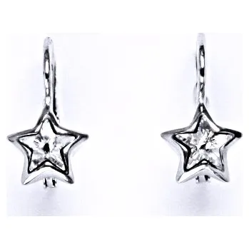 Náušnice Stříbrné náušnice s čirým krystalem swarovski, NK 1366