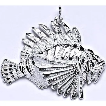 Přívěsek Stříbrný přívěšek perutýn, korálová ryba přívěsek ze stříbra P 139