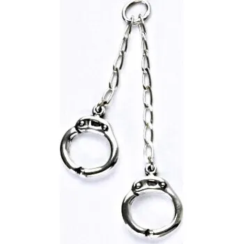 Přívěsek Stříbrný přívěsek, pouta s patinou, přívěsek ze stříbra, P 256